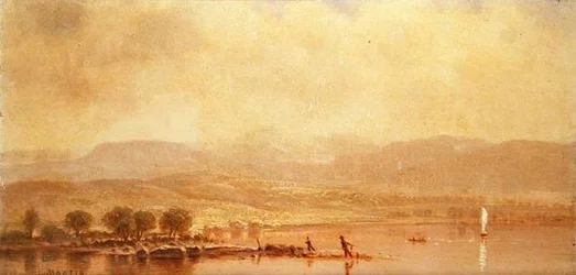 Matin brumeux sur la rivière Hudson