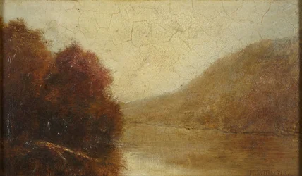 Scène fluviale, automne