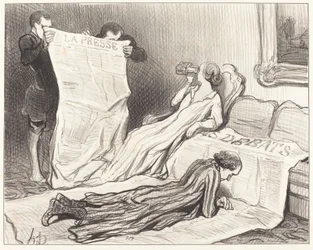 Abonnés recevant leur journal...