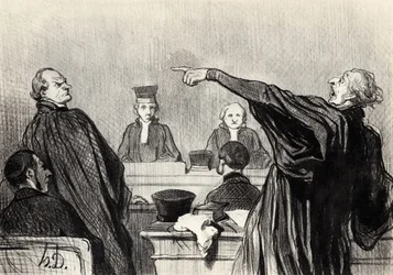 Un avocat manifestement convaincu... De la série Les gens de justice, 1845