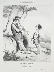 Histoire ancienne, plaque 48 : Les bergers de Virgile