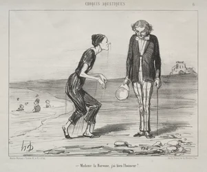 Esquisses aquatiques, planche 8 : Madame la Baronne, c