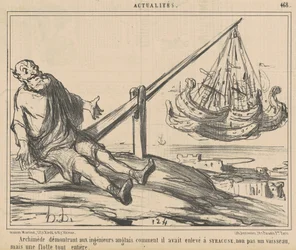 Archimède démontrant aux ingénieurs anglais ...