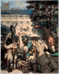 Camille Desmoulins dans les jardins du Palais Royal
