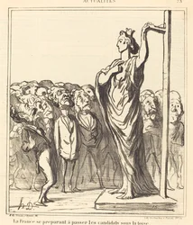 La France se préparant à passer...
