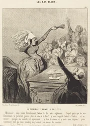 La Présidente criant à tue-tête: Mesdames!...