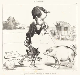 Le jeune Estancelin est obligé de rentrer en classe!
