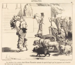 Les Caniches et les rentiers allant féliciter l