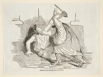 Néron assassinant sa mère, de Charivari, 9 avril 1834