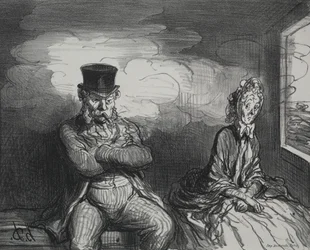 Dans le train : Un compagnon agréable, 1862