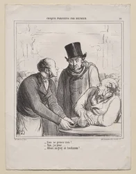 Esquisses parisiennes, planche 16 : Vous ne prendrez rien ?