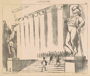Projet de statues pour orner ... la Bourse