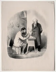 Les artistes, planche 2 : Vous devez me modeler de cette manière un jour, 1848