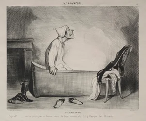 Les Baigneurs, planche 12 : Le Bain chaud, 28 octobre 1839