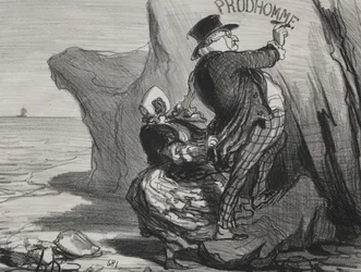 Le Bon Bourgeois (plaque 3) : Je veux laisser un monument impérissable de notre visite à cette falaise...