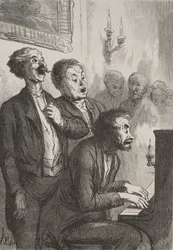 Les chanteurs dans le salon