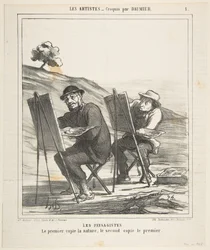 Les peintres de paysage, le premier copie la nature, le second copie le premier, de..., 12 mai 1865