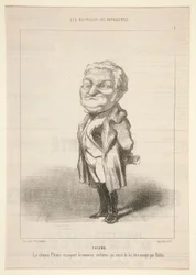 Thiers : le citoyen Thiers essayant le nouveau costume qui vient de lui être envoyé par Bavin