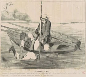 Un homme à la mer