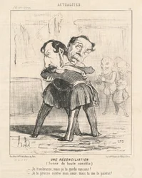 Une réconciliation, scène de haute comédie