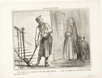 "- Il est inutile de vous montrer mon appartement. Nous ne louons pas aux mères avec enfants", planche 1 de Les Portiers De Paris