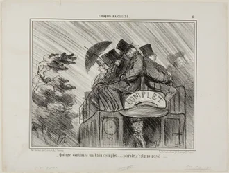 "Seulement 15 cents pour un bain complet.... quelle affaire !", planche 12 du Croquis Parisiens