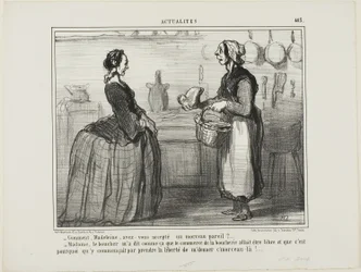 "Madeleine, comment as-tu pu accepter un morceau de viande comme celui-ci  - Madame, le boucher m