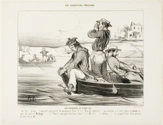 Une rencontre en eau libre. "- Bonjour... en bas... Capitaine, quoi de neuf à Paris  - Rien de nouveau vraiment... toujours personne ne va à la Gaieté ou à l