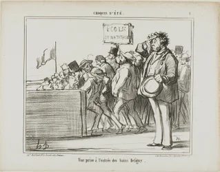 Entrée des bains publics de Deligny, planche 3 de Croquis D