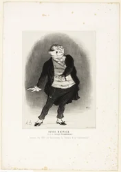 Henri Monnier. (dans le rôle de Joseph Prudhomme) "- Jamais je ne permettrai que ma fille devienne la femme d