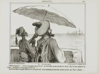 A Tanger. "- Sublime Majesté... les Espagnols arrivent... pour les effrayer j