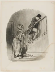 "Is my Wife at home Yes, monsieur, and your cousin too...," plate 4 from Tout ce qu
