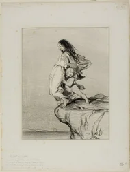 La mort de Sappho. "Jeunes filles, vous voyez où l