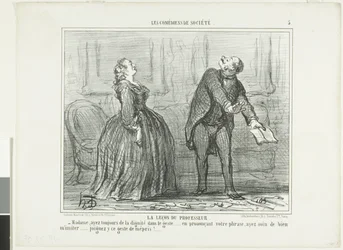 La leçon du professeur, planche 5 des Comédiens de Société