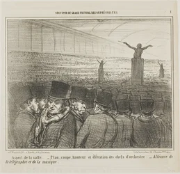 Vue du Grand Hall, planche 1 du Souvenirdu Grand Festival des Orphéonistes