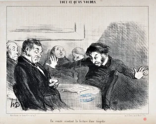 Œuvre de Honoré Daumier (1808-1879). Charivari date de 1852 : Série TOUT CE QU