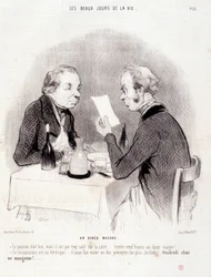Caricature sur la vie chère. Série 
