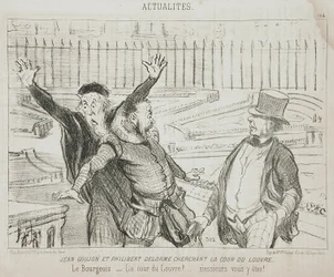 Jean Goujon et Philibert Delorme cherchant la cour du Louvre