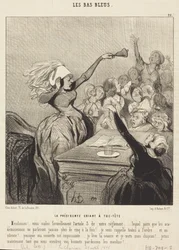 La Présidente criant à tue-tête : « Mesdames !... »