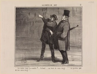 La voyez-vous, la comète ? (La Comète de 1857, feuille 5)