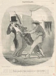 Nouveau propriétaire faisant connaissance avec le chien