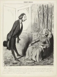 « Oui, Madame, je suis tout dévoué à notre Auguste Prince... », numéro 2 de la série Robert Macaire de Le Charivari