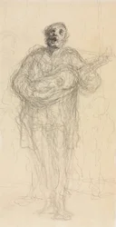 Guitariste chantant (recto)
