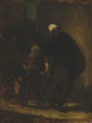 Scène de rue, vers 1864 (huile sur panneau)