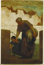 La lavandière (huile sur toile)