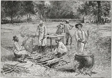 Un barbecue du Sud, illustration de 