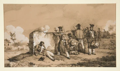Soldats en tirailleurs