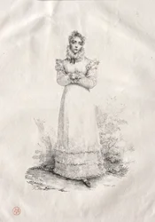Jeune femme debout
