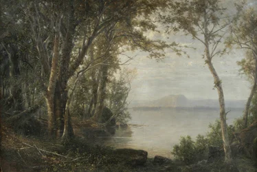 Mont Katahdin, paysage avec lac et montagne