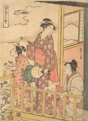 Un coq Onagadori à longue queue, de la série Douze oiseaux assortis, Shocho junikin..., vers 1791.